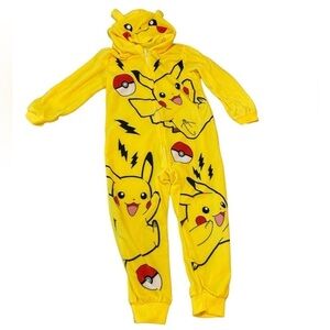 Pokémon zip up pajamas unisex size 4/5